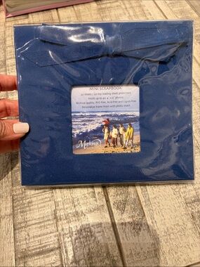 Vintage C.R. Gibson Mini Scrapbook Photo Album in Navy Blue